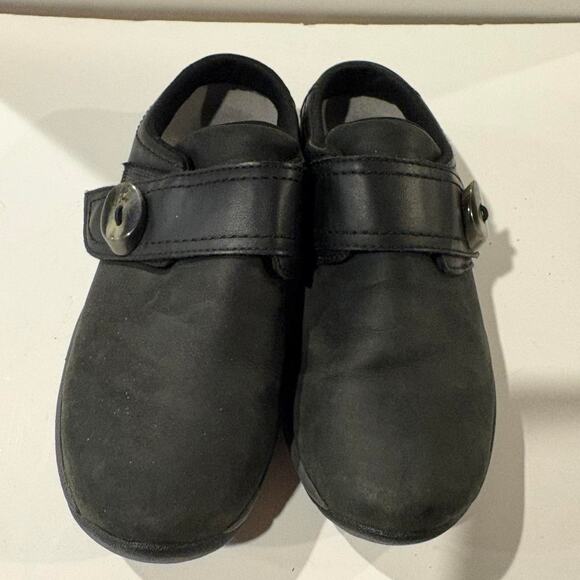 Black leather clogs leatherclogs - Picture 2 of 7